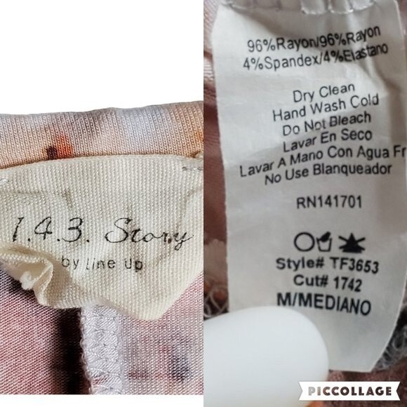 1.4.3. Story by Line Up Women's Short Sleeve Tye Dye Top Size M - Picture 10 of 10